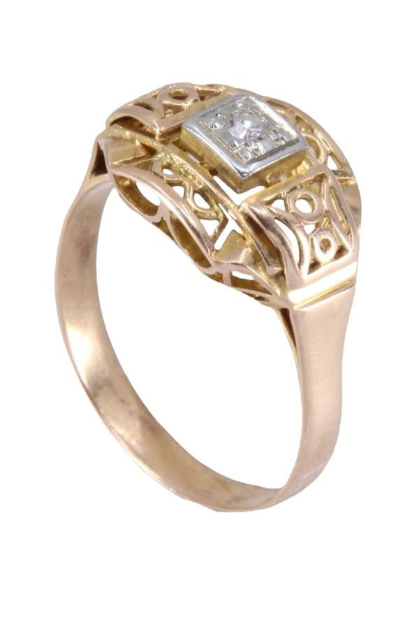 SOLITAIRE DIAMANT ANNÉES 50' — vue 4