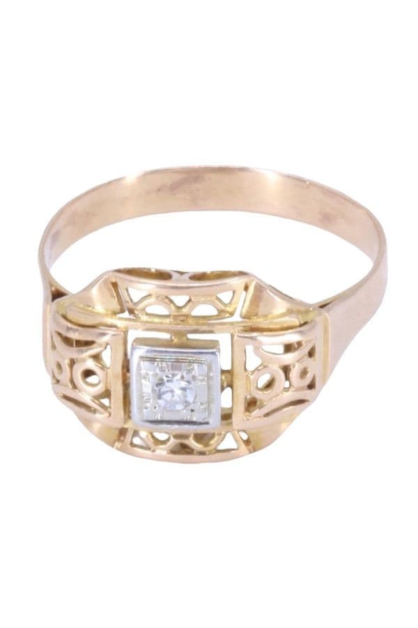 SOLITAIRE DIAMANT ANNÉES 50' — vue 5