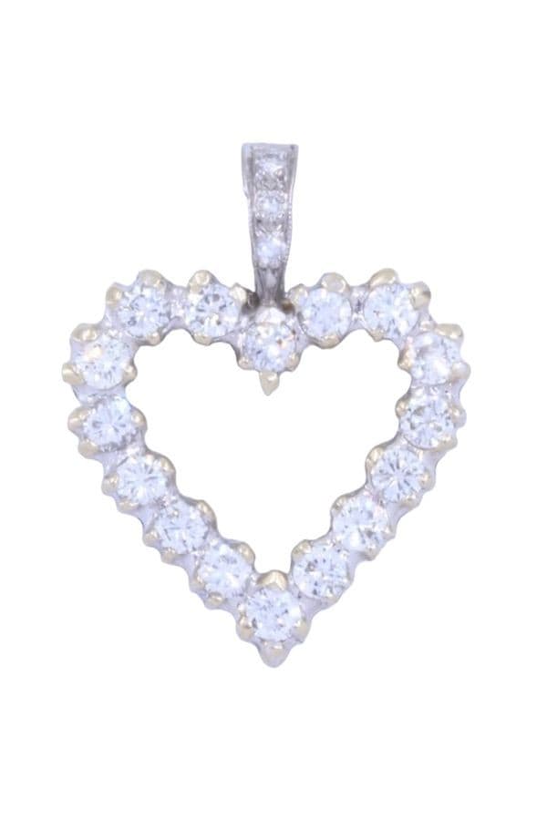 PENDENTIF CŒURS DIAMANTS — vue 1