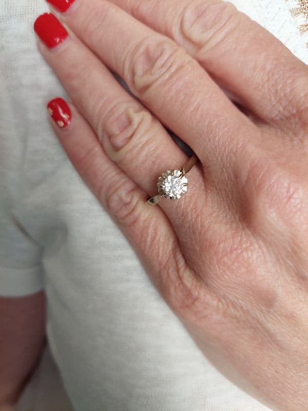 SOLITAIRE DIAMANT 0.55 CARAT — vue 2