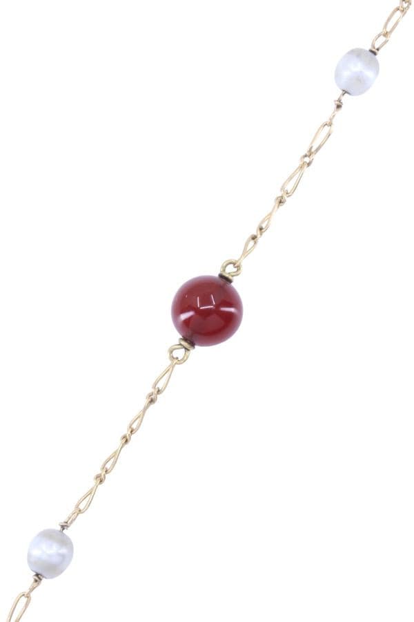 BRACELET PERLES ET CORNALINES — vue 3