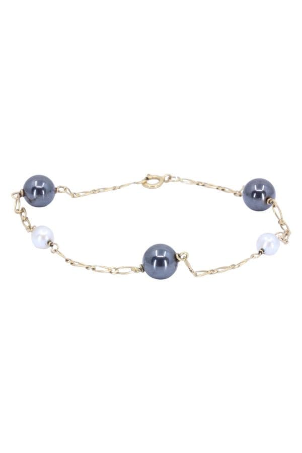 BRACELET PERLES ET HÉMATITES — vue 1