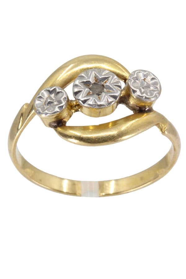 BAGUE NAPOLÉON III DIAMANT — vue 1