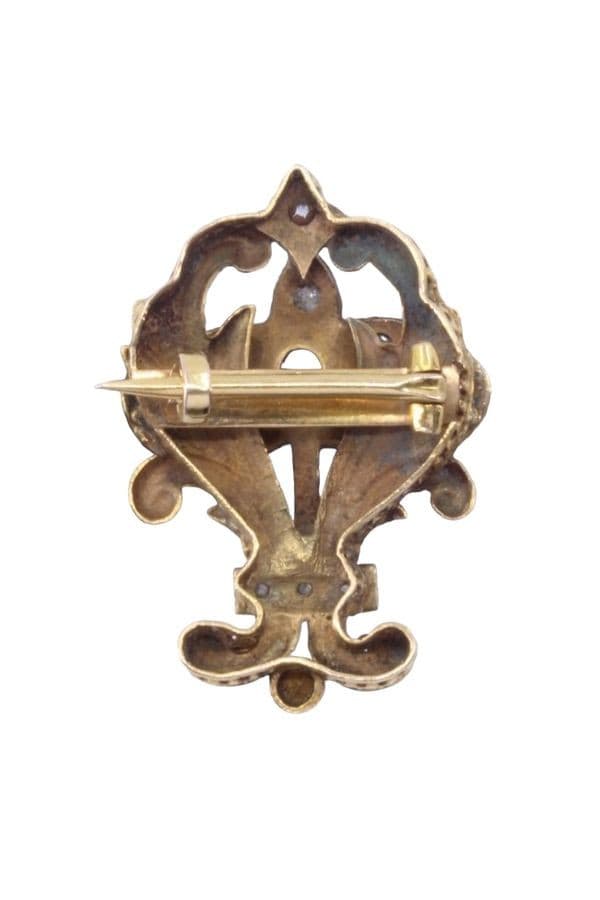 BROCHE RUBIS DIAMANTS NAPOLÉON III — vue 2