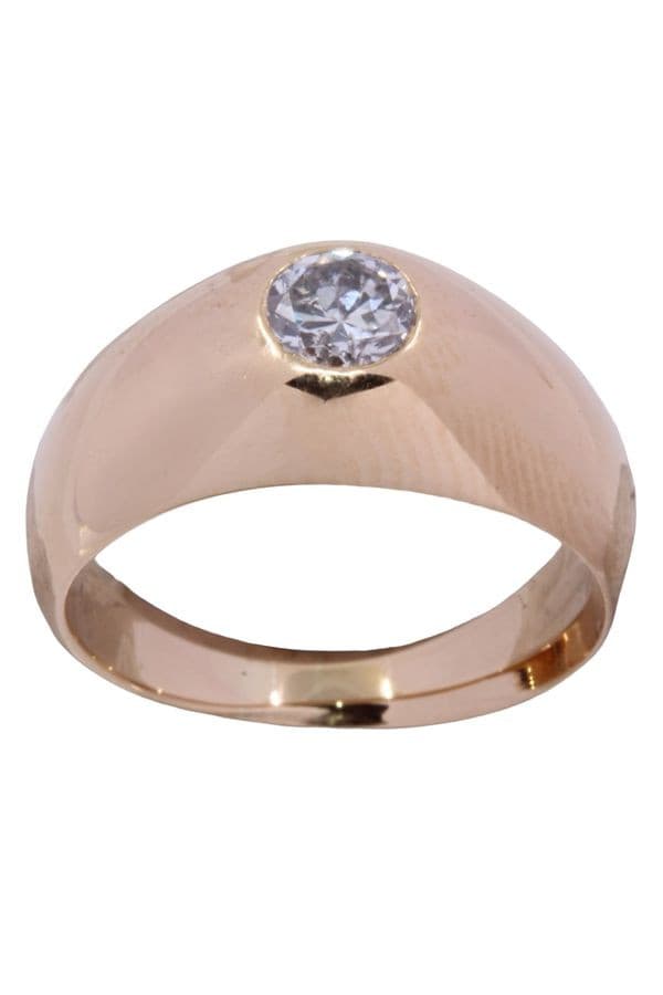 BAGUE JONC ANGLAIS DIAMANT — vue 1