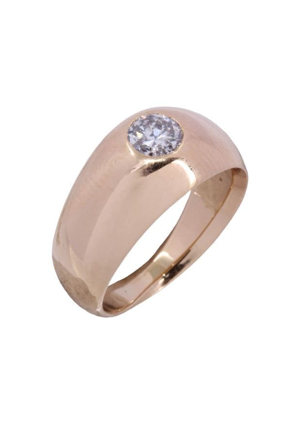 BAGUE JONC ANGLAIS DIAMANT — vue 4