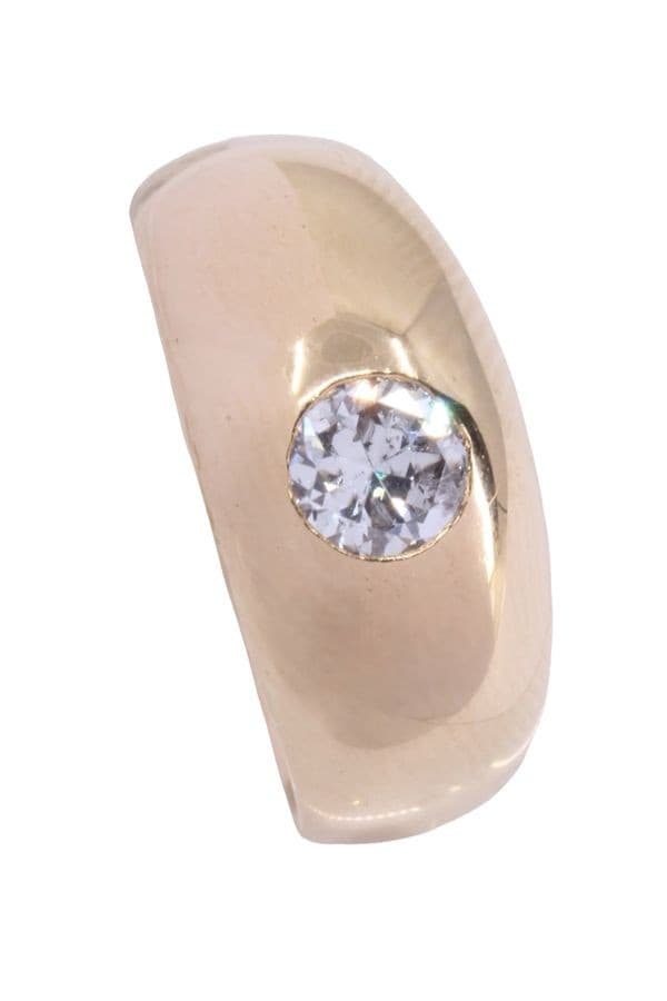 BAGUE JONC ANGLAIS DIAMANT — vue 3