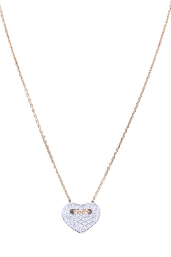 COLLIER COEUR DIAMANTÉ — vue 1