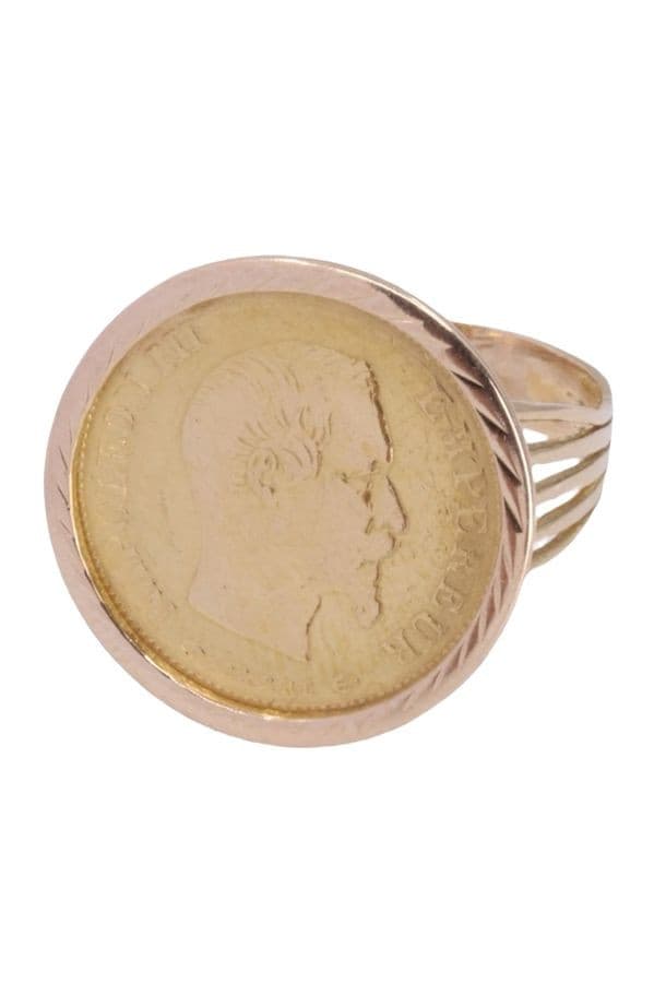 BAGUE PIÈCE 10 FRANCS NAPOLEON III — vue 5
