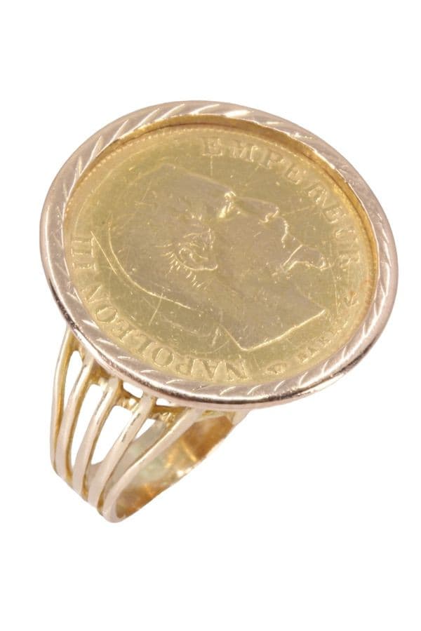 BAGUE PIÈCE 10 FRANCS NAPOLEON III — vue 3