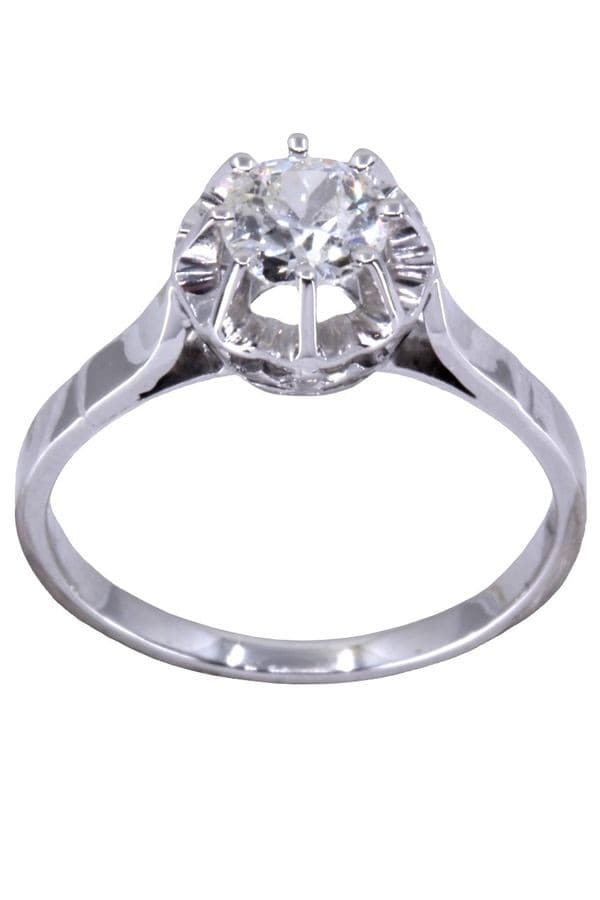 SOLITAIRE ANCIEN DIAMANT 0.55 CARAT — vue 1
