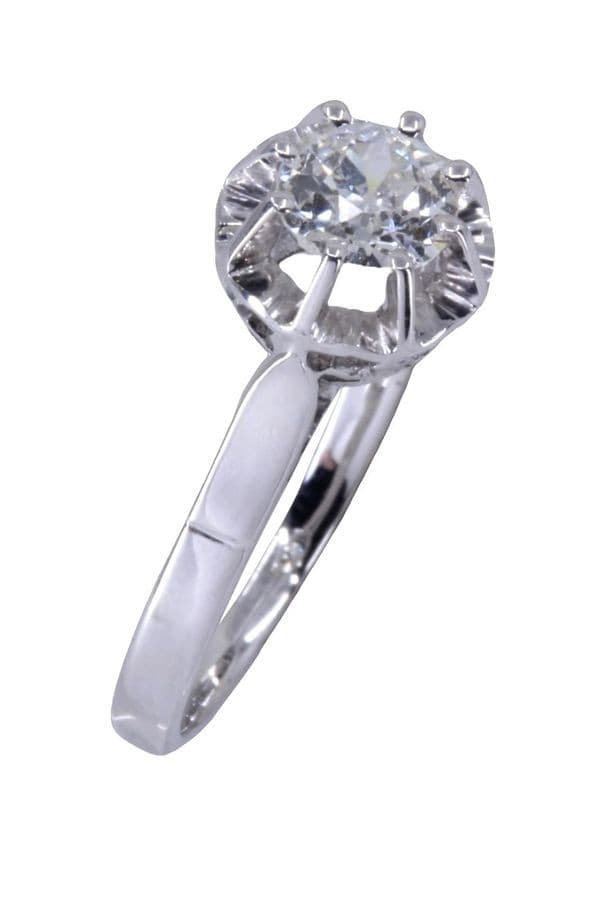 SOLITAIRE ANCIEN DIAMANT 0.55 CARAT — vue 3