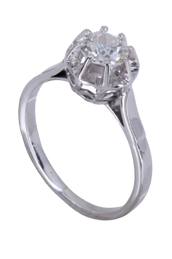 SOLITAIRE ANCIEN DIAMANT 0.55 CARAT — vue 5