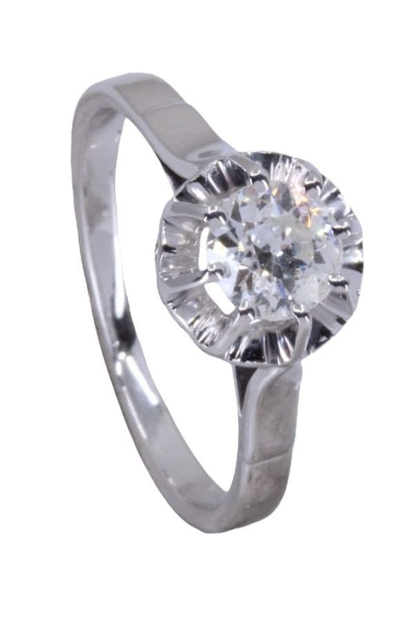 SOLITAIRE ANCIEN DIAMANT 0.55 CARAT — vue 4