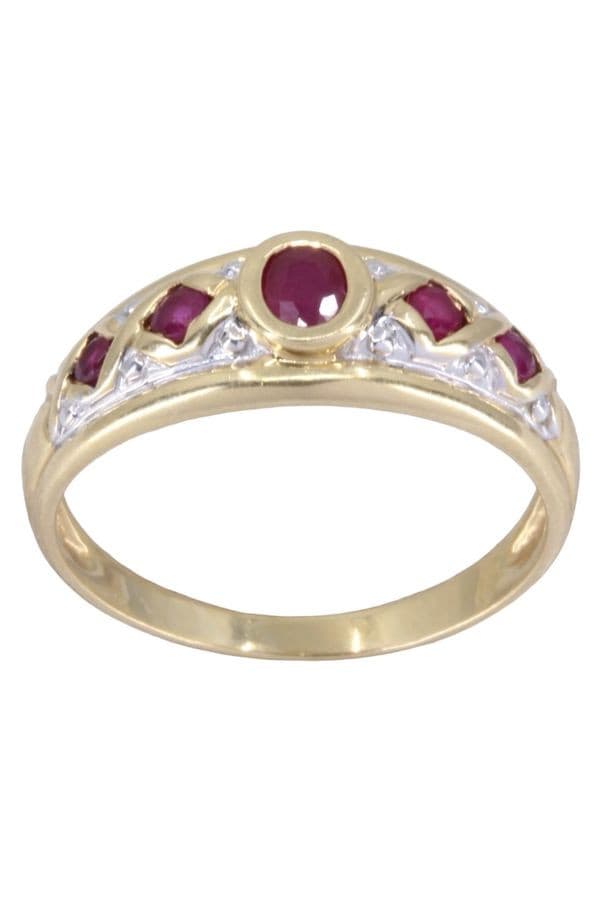BAGUE JONC RUBIS — vue 1