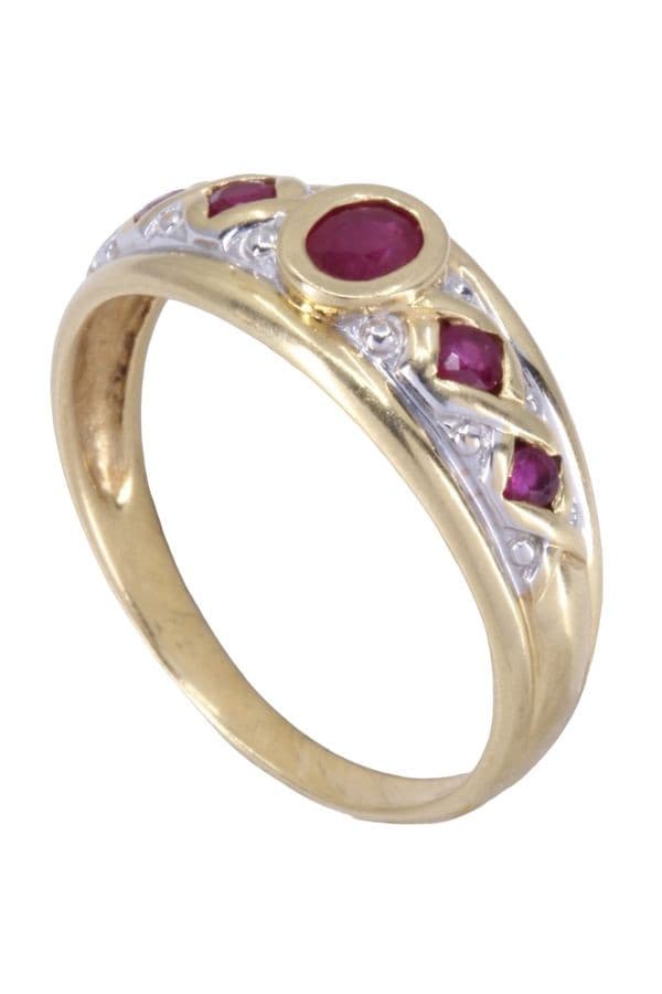 BAGUE JONC RUBIS — vue 5