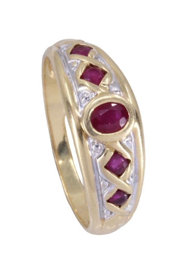 BAGUE JONC RUBIS — vue 4