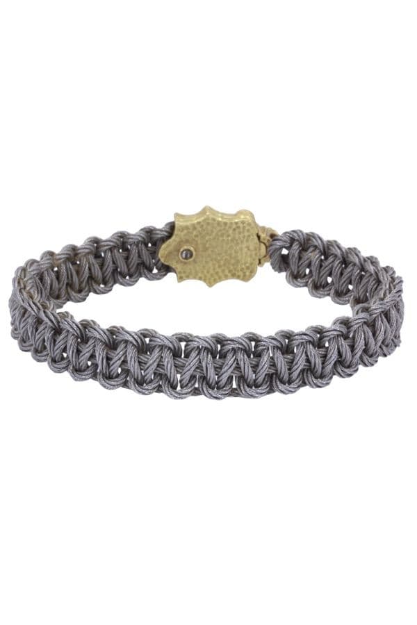 BRACELET CABLE OR/ACIER POSÉIDON — vue 3