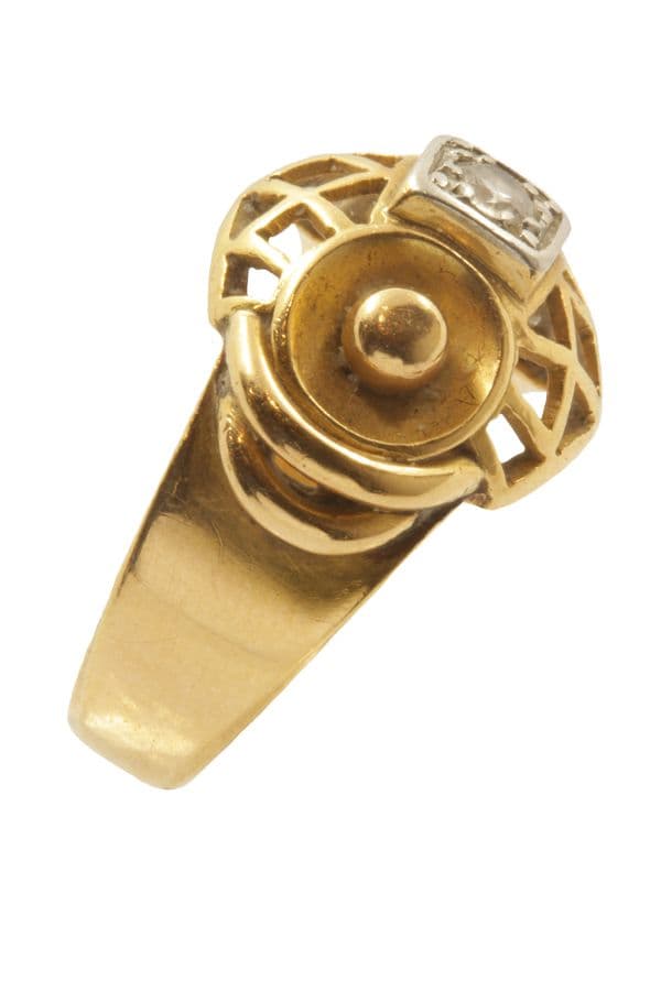 BAGUE DIAMANT ANNÉES 50' — vue 5