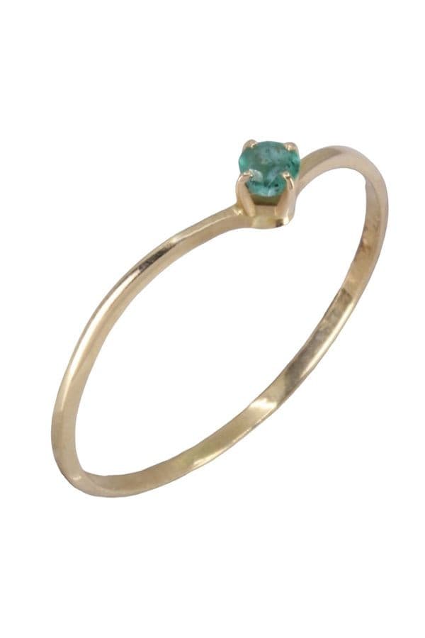 BAGUE MODERNE ÉMERAUDE — vue 4