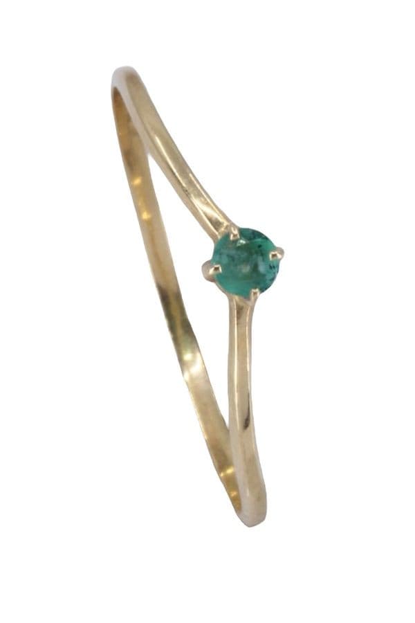 BAGUE MODERNE ÉMERAUDE — vue 3