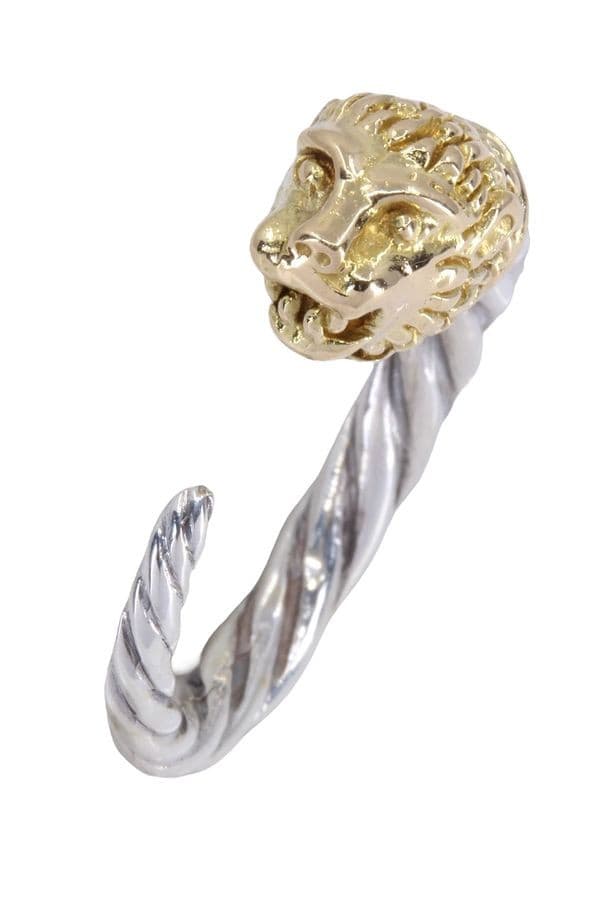BAGUE ZOLOTAS TÊTE DE LION — vue 3