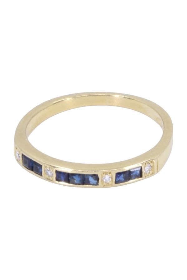 BAGUE SAPHIRS ET DIAMANTS — vue 6
