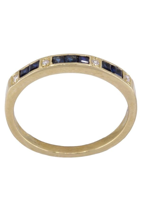 BAGUE SAPHIRS ET DIAMANTS — vue 1