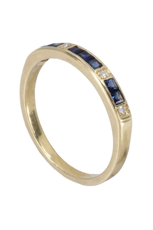 BAGUE SAPHIRS ET DIAMANTS — vue 5