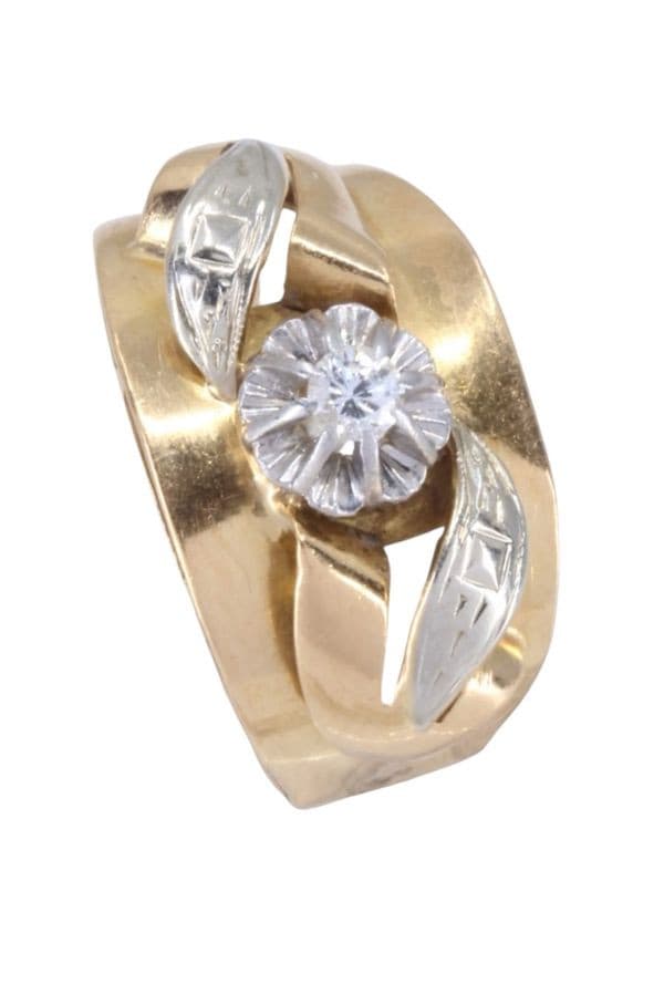 BAGUE DIAMANT ANNÉE 50' — vue 5