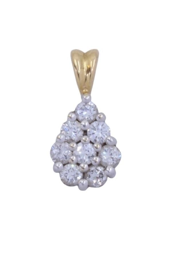 PENDENTIF PAVAGE DIAMANTS — vue 1