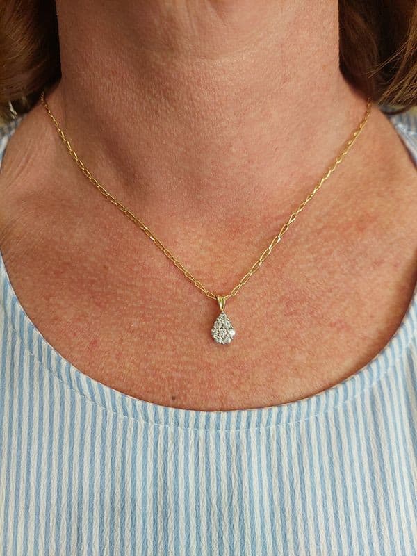 PENDENTIF PAVAGE DIAMANTS — vue 2
