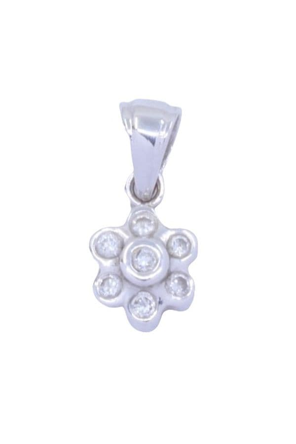 PENDENTIF FLEUR DIAMANTS — vue 1