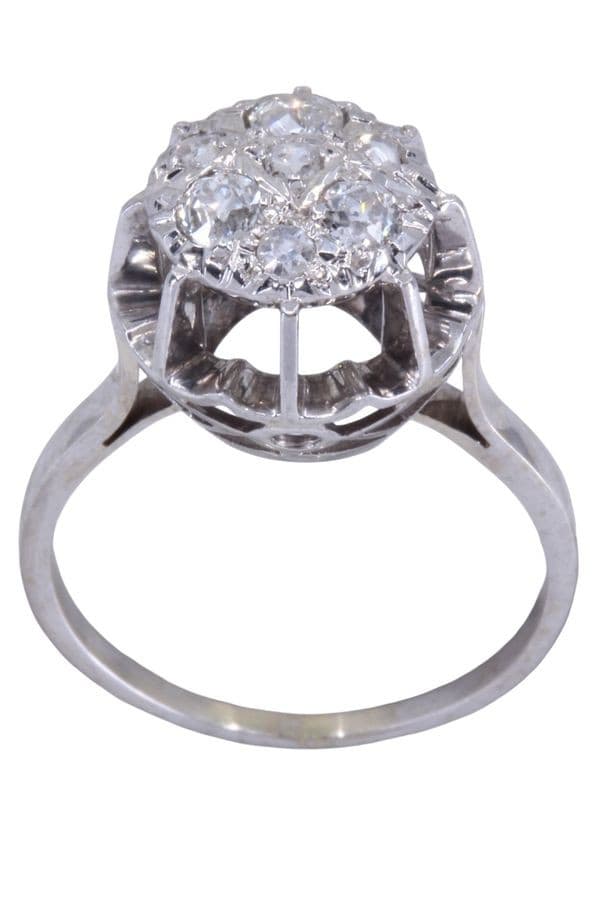 BAGUE STYLE SOLITAIRE ANCIENNE DIAMANTS — vue 1
