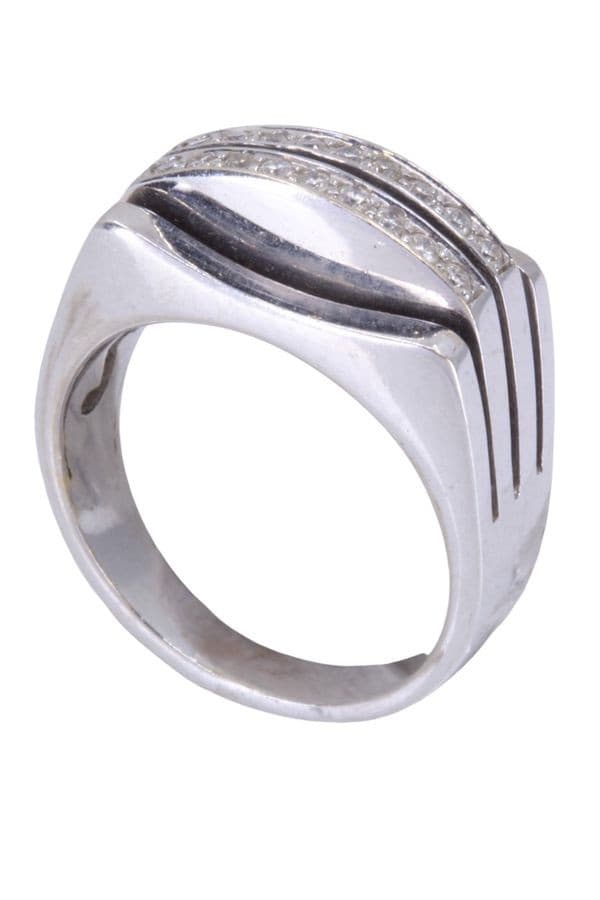 BAGUE MODERNE DIAMANTS — vue 5
