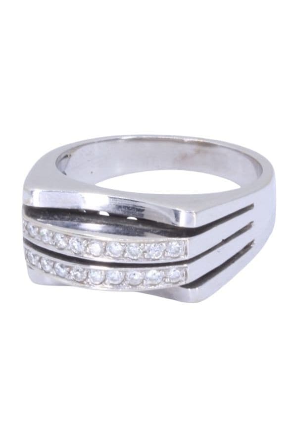 BAGUE MODERNE DIAMANTS — vue 6