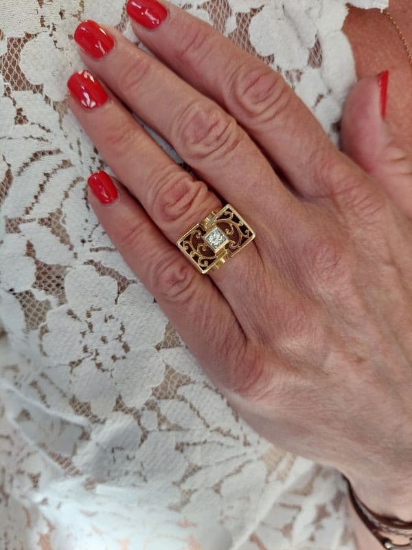 BAGUE TANK DIAMANT — vue 2