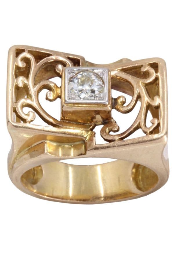 BAGUE TANK DIAMANT — vue 1