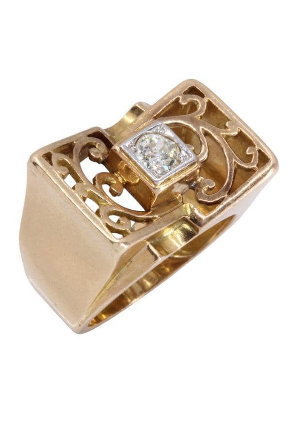 BAGUE TANK DIAMANT — vue 3