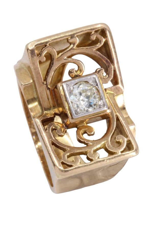 BAGUE TANK DIAMANT — vue 4