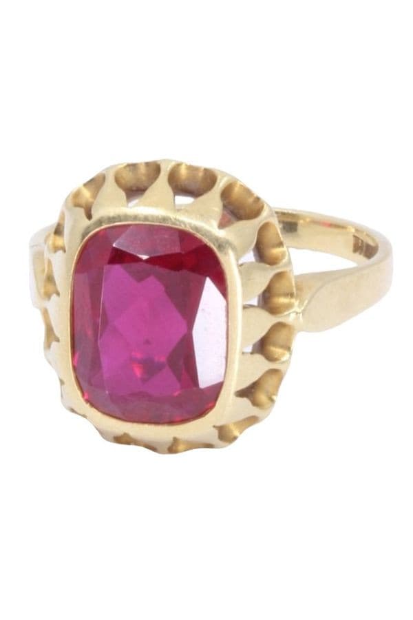 BAGUE RUBIS ANNÉES 60' — vue 6