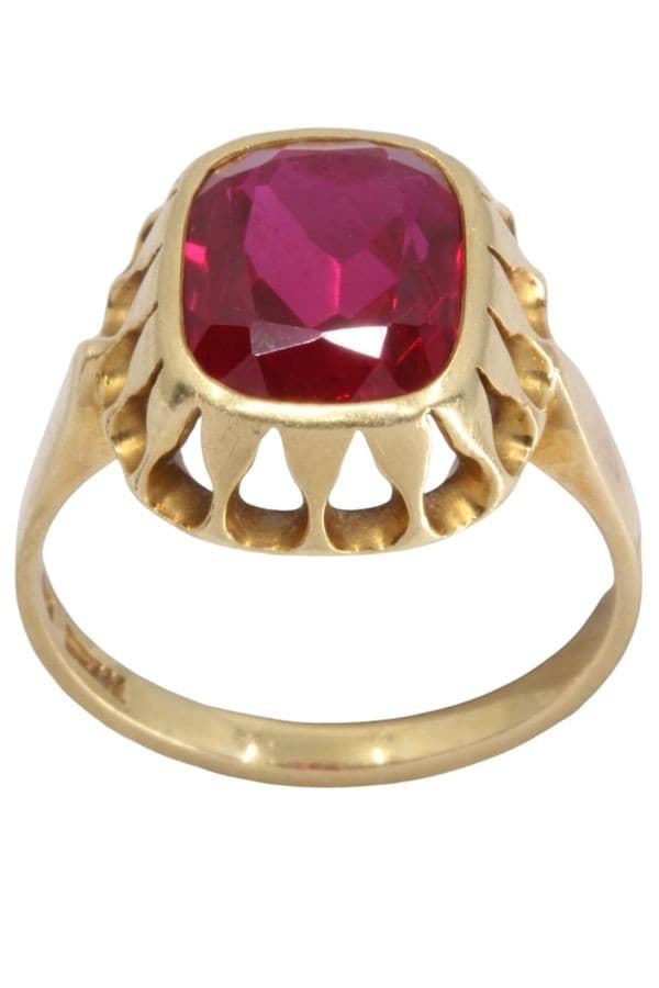 BAGUE RUBIS ANNÉES 60' — vue 1