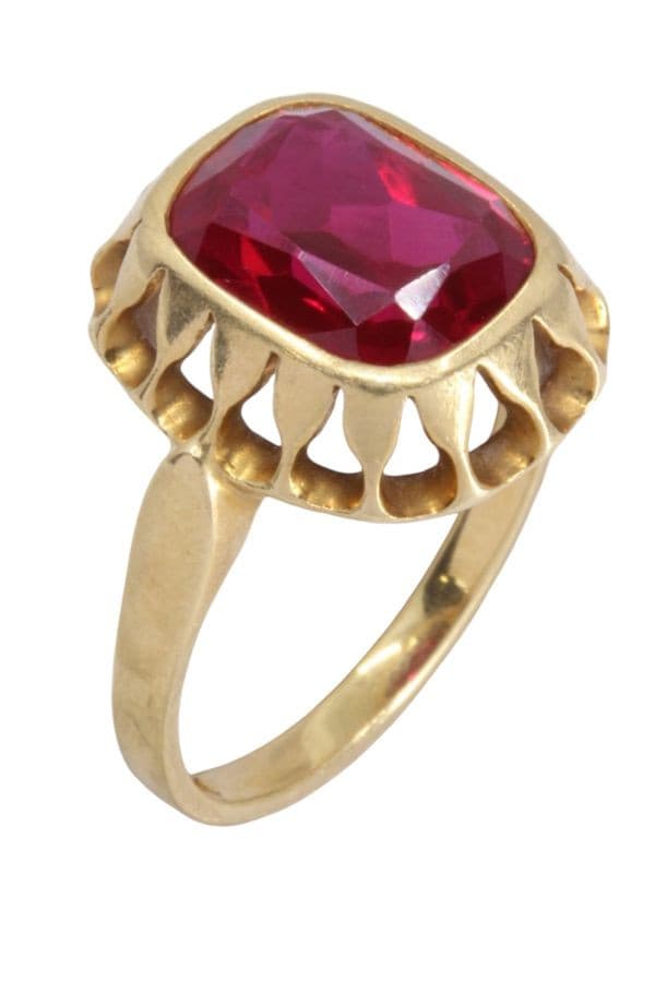 BAGUE RUBIS ANNÉES 60' — vue 3