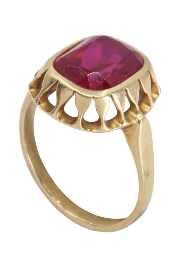 BAGUE RUBIS ANNÉES 60' — vue 5