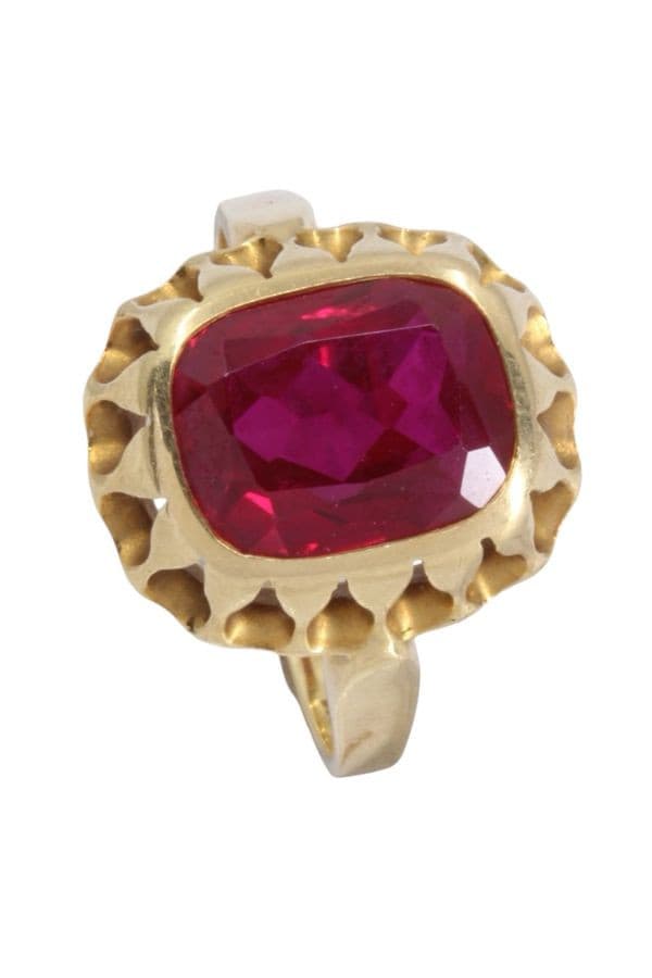BAGUE RUBIS ANNÉES 60' — vue 4