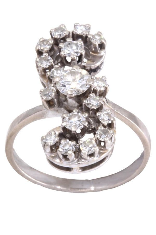 BAGUE MODERNE DIAMANTS — vue 1