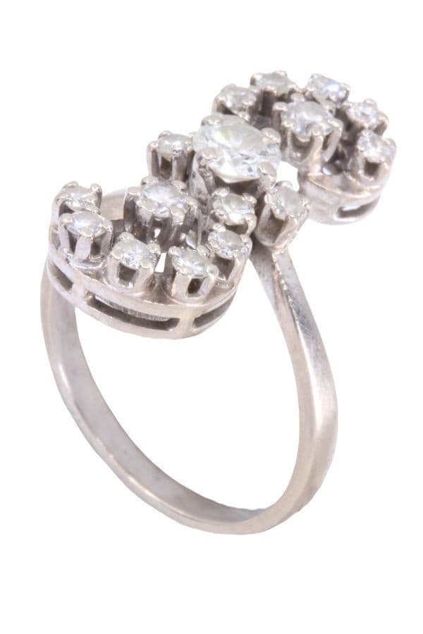 BAGUE MODERNE DIAMANTS — vue 3