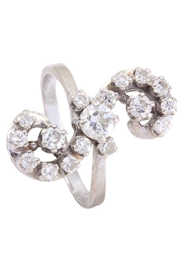 BAGUE MODERNE DIAMANTS — vue 4
