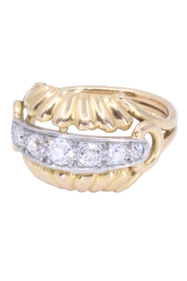 BAGUE JARRETIÈRE DIAMANTS ANNÉES 50' — vue 6