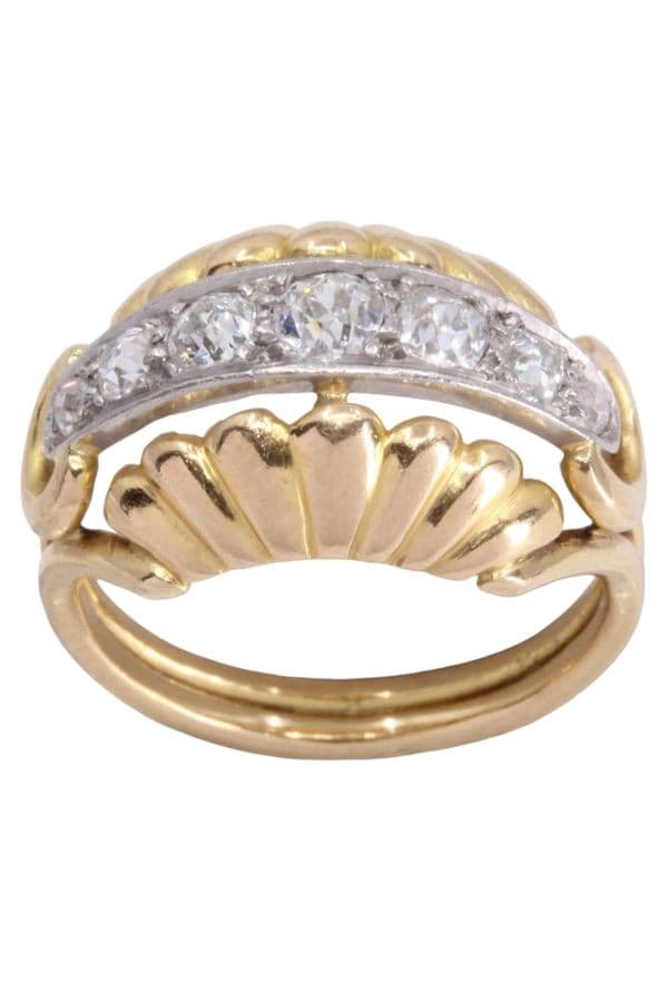 BAGUE JARRETIÈRE DIAMANTS ANNÉES 50' — vue 1